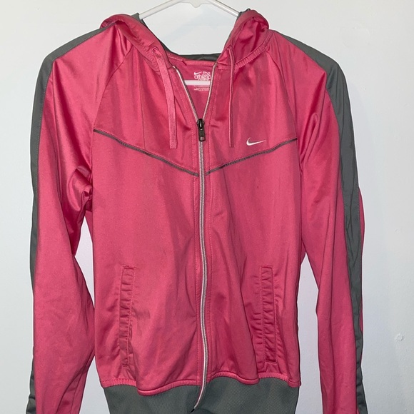 This is an adorable pink nike zip up - Picture 2 of 4